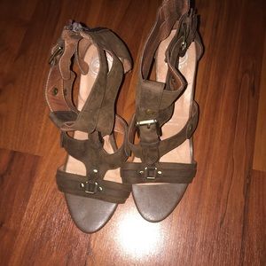 31/2” Brown genuine leather sandals